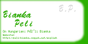 bianka peli business card